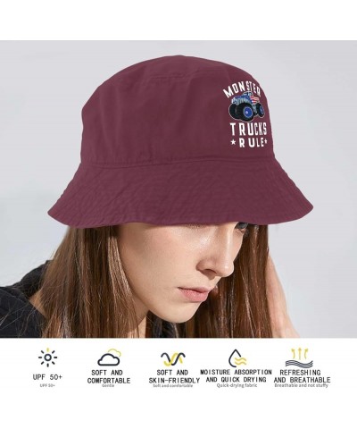 Trucks Rule Bucket Hats Bucket Hat Packable Womens Hats Basketball Accessories for Beach Must Haves Deep Rose $9.68 Bucket Hats