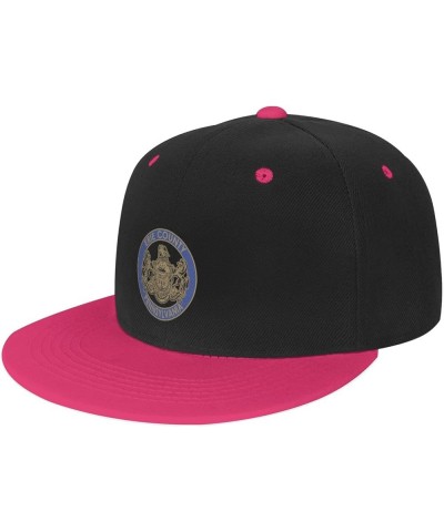 Erie County Seal Baseball Cap for Men Women Snapback Hat Adjustable Flat Bill Hats Pink $14.83 Baseball Caps