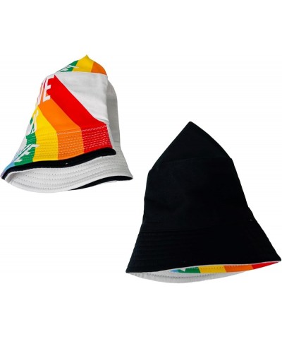 New! Pride Unisex Bucket Hat Reversible Double-Side-Wear Packable for Travel, Outdoors, and Beach 3pc Love is Love Cotton Ble...