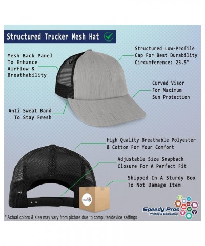 Custom Trucker Hat Baseball Cap Mechanical Engineer Engineering Cotton Science Dad Hats for Men & Women Heather Gray Black De...