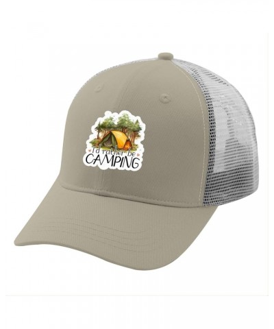 I'd Rather Be Camping Caps Women Cap Apricot Apricot $11.49 Sun Hats