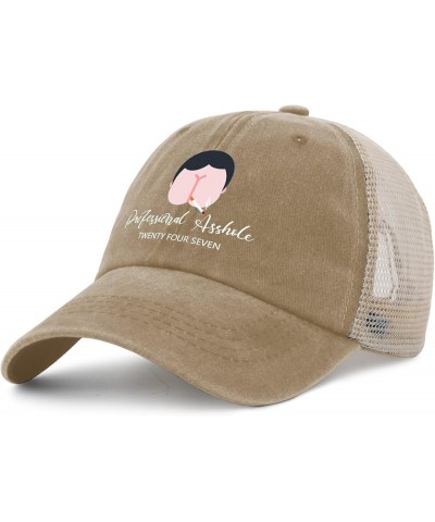 Hat Womens Trendy 100% Asshole Running Hats Womens AllBlack Ball Cap Funny Unique Gifts for Writer Pigment Khaki $12.30 Baseb...