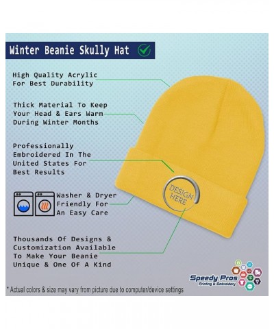 Beanies for Men Funny Donkey Embroidery Winter Hats for Women Acrylic Skull Cap 1 Size Yellow Personalized Text Here $15.02 S...