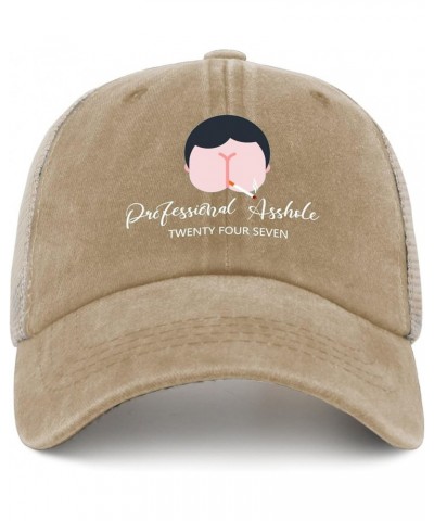 Hat Womens Trendy 100% Asshole Running Hats Womens AllBlack Ball Cap Funny Unique Gifts for Writer Pigment Khaki $12.30 Baseb...