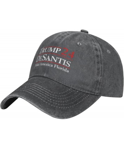 Make America Florida Trump Desantis 2024 Election Baseball Cap Men Women Cowboy hat Dad Hat Trucker hat Black Deep Heather $9...