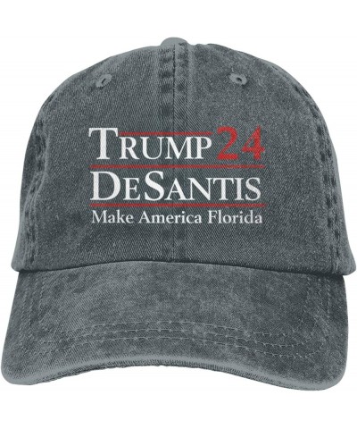 Make America Florida Trump Desantis 2024 Election Baseball Cap Men Women Cowboy hat Dad Hat Trucker hat Black Deep Heather $9...