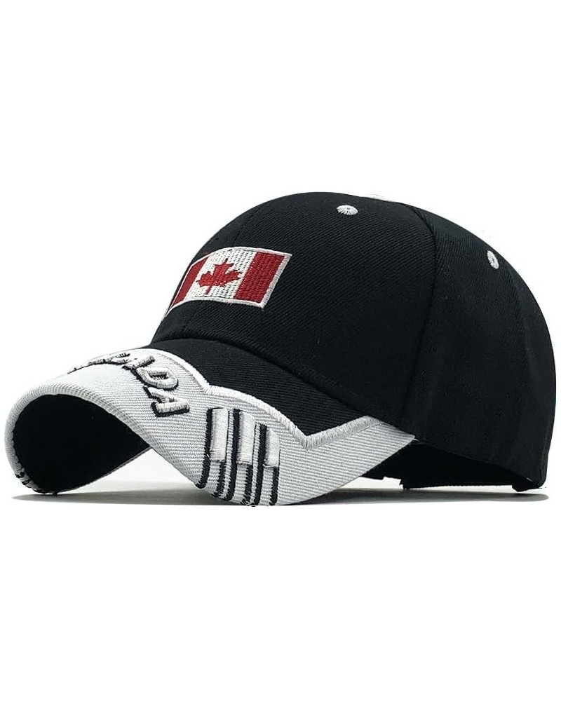 Canadian Flag Cap Embroidery hat Tactical Canada Cap Baseball Cap Trucker Cap Black $11.07 Baseball Caps