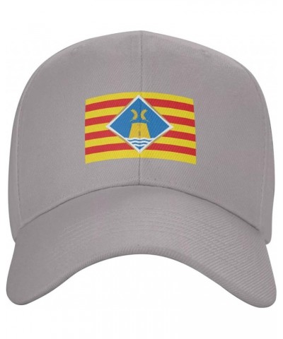 Bandera De Formentera Baseball Caps for Men Women Hat Adjustable Cap Trucker Hats Dad Cap Gray $8.98 Baseball Caps