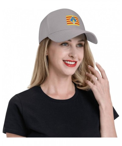 Bandera De Formentera Baseball Caps for Men Women Hat Adjustable Cap Trucker Hats Dad Cap Gray $8.98 Baseball Caps