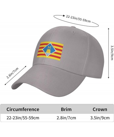 Bandera De Formentera Baseball Caps for Men Women Hat Adjustable Cap Trucker Hats Dad Cap Gray $8.98 Baseball Caps