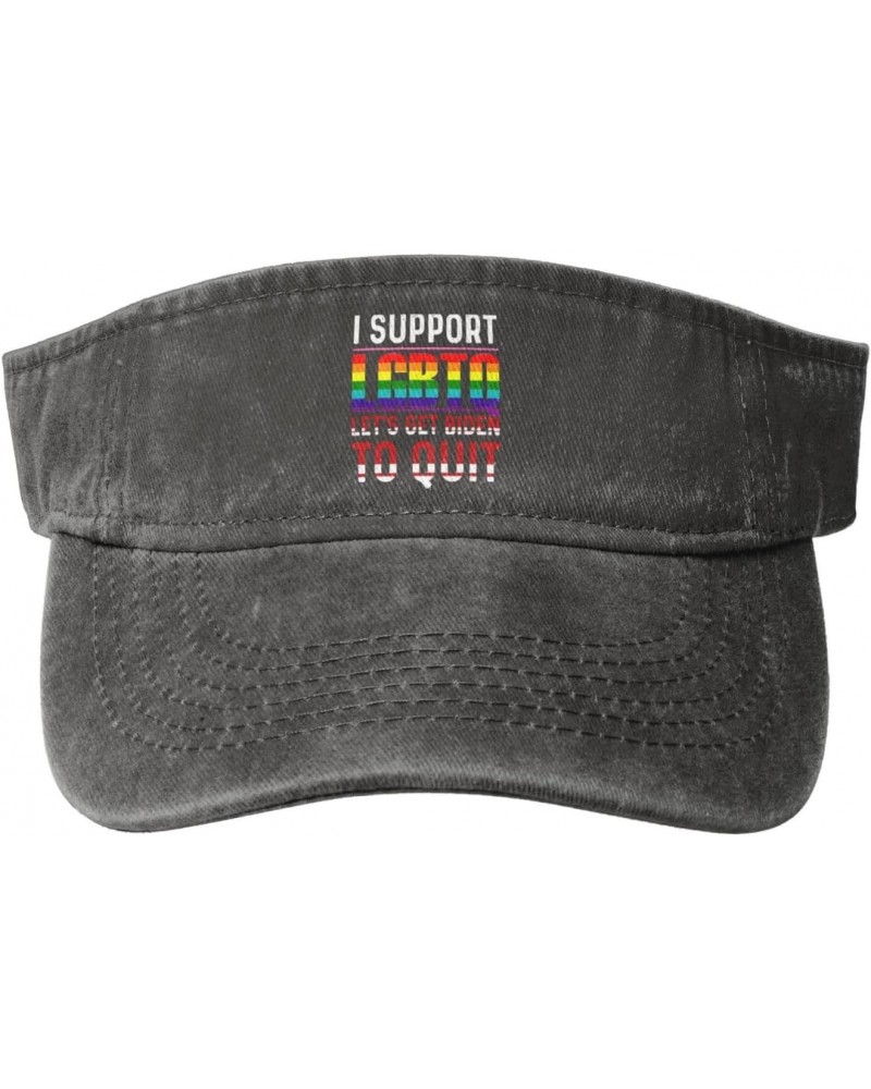 I Support LGBTQ Let's Get Biden to Quit Unisex Empty Top Sport Sun Visor Hats - Running, Outdoor Activities, Daily Caps Deep ...