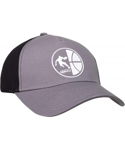 Men's Baseball Cap - Classic Basketball Flat Brim Hat Grey Trucker $9.87 Baseball Caps