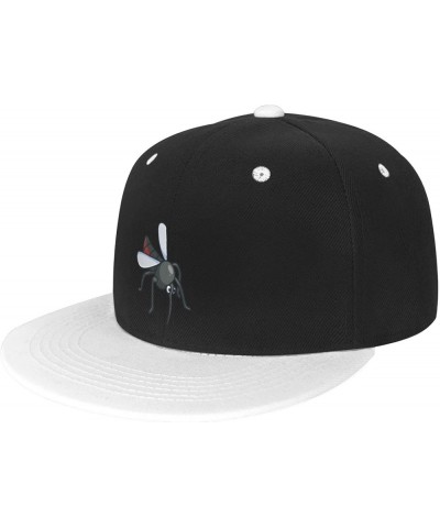 Funny Mosquitoes Baseball Cap for Men Women Snapback Hat Adjustable Flat Bill Hats White $13.60 Baseball Caps