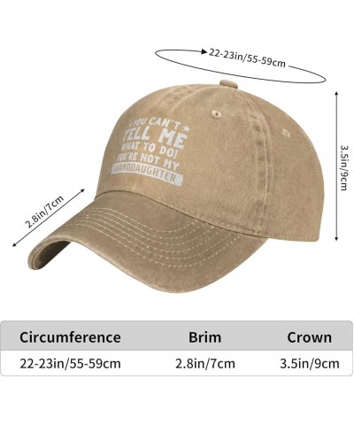 Funny Hat You Can't Tell Me Whats to Do You're Not My Granddaughter Cap Men Baseball Caps with Design Cap Natural $11.18 Base...