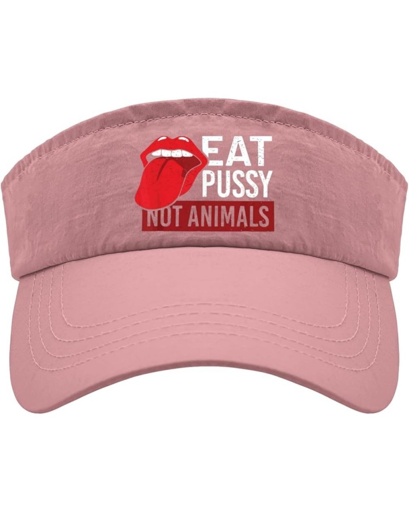 Visors for Women Eat Pussy Not Animals Hat, Visor for Women Visor Hat Funny Visors Pink $13.13 Visors