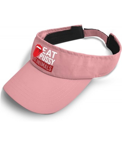 Visors for Women Eat Pussy Not Animals Hat, Visor for Women Visor Hat Funny Visors Pink $13.13 Visors