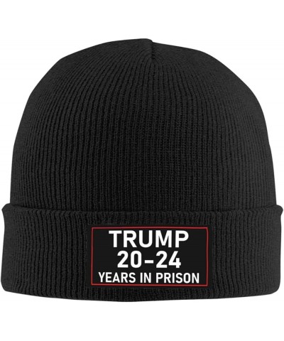 Donald Trump 2024 Years in Prison Beanie Hat Women Knitted Hat Skull Cap Men Knit Hat Slouchy Hat Hedging Cap Black Black $10...