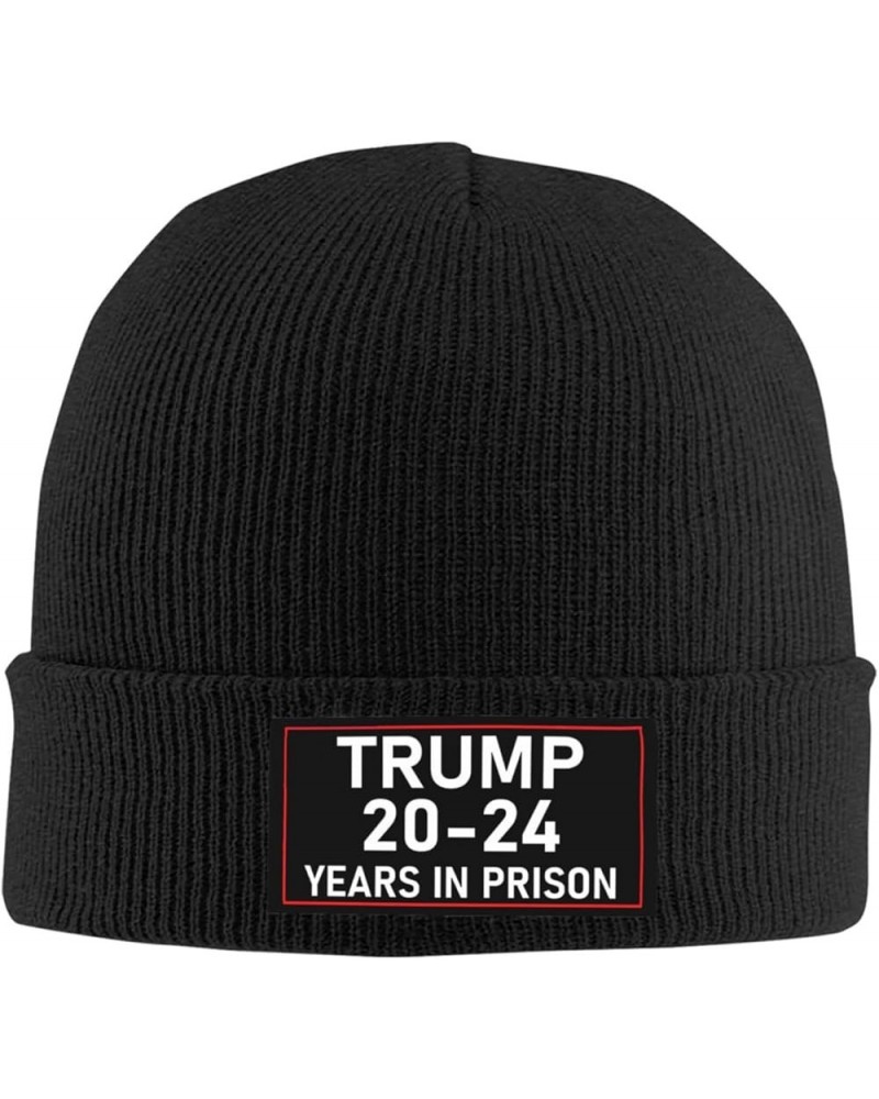 Donald Trump 2024 Years in Prison Beanie Hat Women Knitted Hat Skull Cap Men Knit Hat Slouchy Hat Hedging Cap Black Black $10...