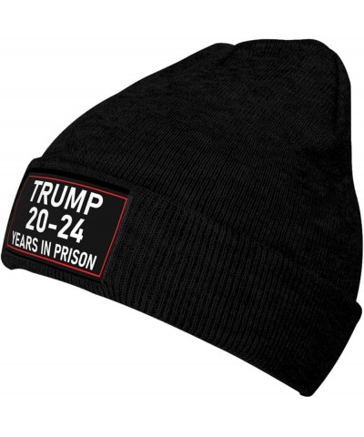 Donald Trump 2024 Years in Prison Beanie Hat Women Knitted Hat Skull Cap Men Knit Hat Slouchy Hat Hedging Cap Black Black $10...