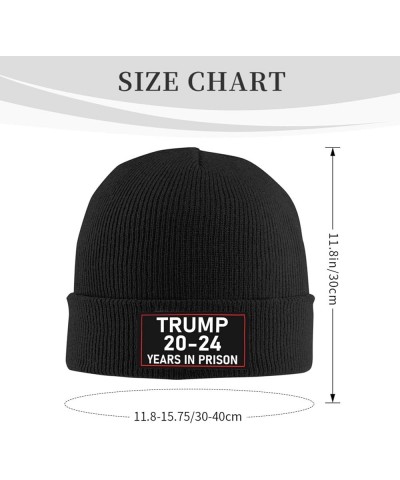 Donald Trump 2024 Years in Prison Beanie Hat Women Knitted Hat Skull Cap Men Knit Hat Slouchy Hat Hedging Cap Black Black $10...