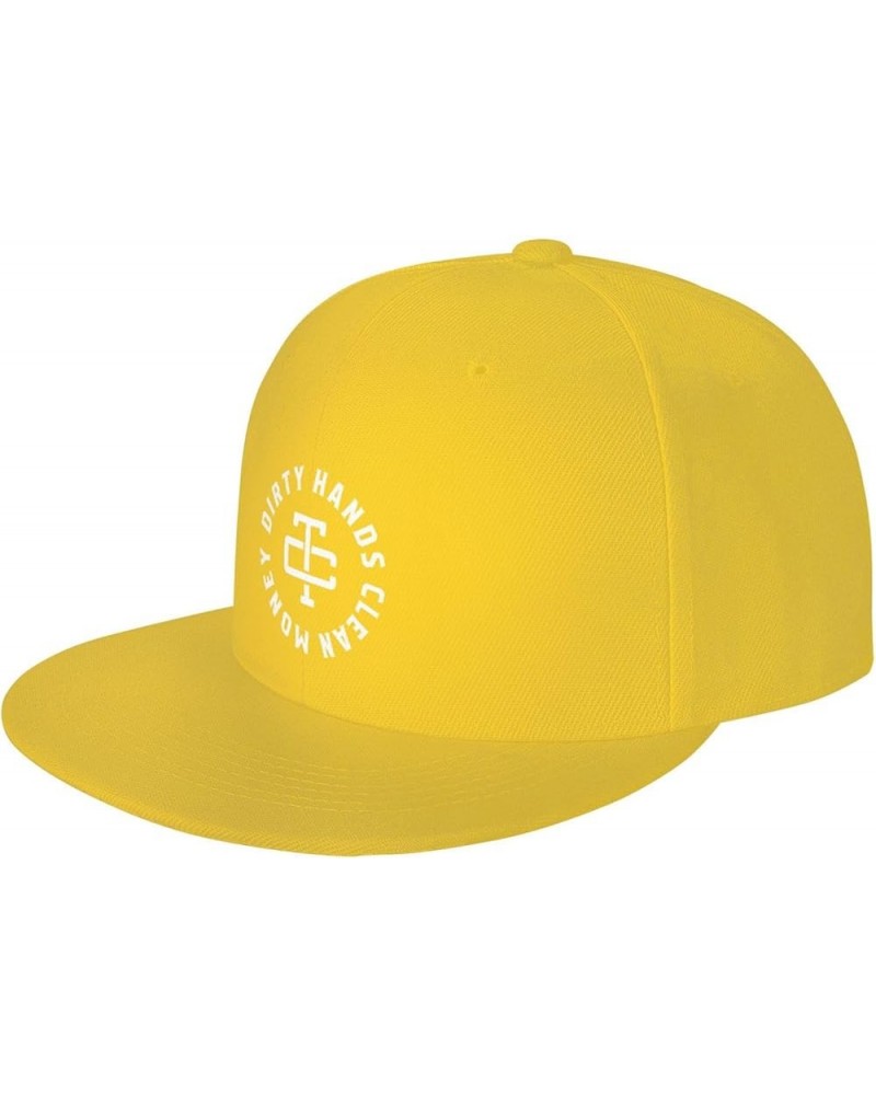 Dirty-Hands-Clean-Money Flag Denim Hats Cowboy Knit hat Fisherman's hat Baseball Caps Yellow $13.05 Baseball Caps