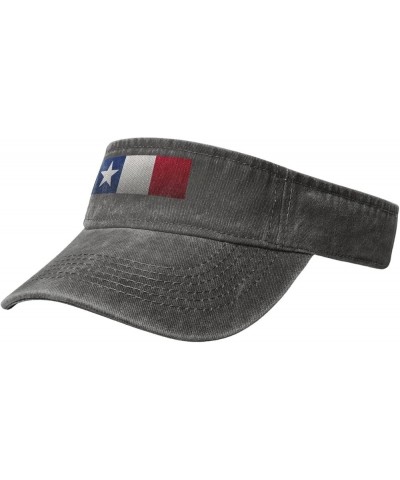 Mesh Style Texas Dodson Flag Sun Visor Hats for Women Men Adjustable Cotton Sun Hat Golf Cap Deep Heather $10.75 Visors