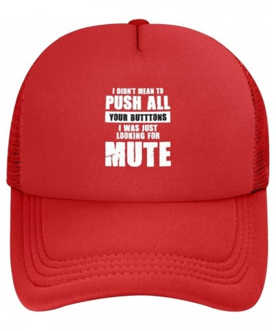 i Didn't Mean to Push All Unisex Baseball Hat Vintage Dad Hat Adjustable Red $10.46 Baseball Caps