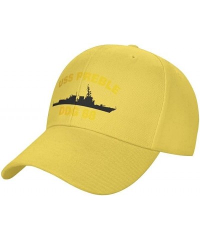 USS Preble DDG 88 Flag Denim Hats Baseball Caps Fisherman's hat Knitted hat Yellow $17.56 Baseball Caps