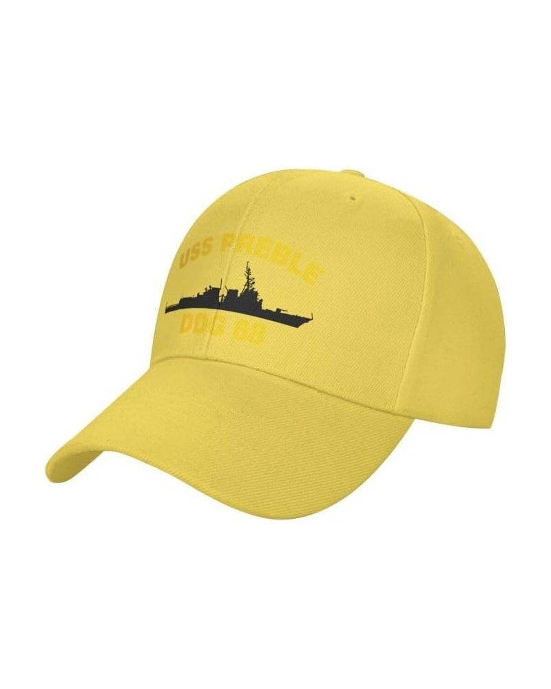 USS Preble DDG 88 Flag Denim Hats Baseball Caps Fisherman's hat Knitted hat Yellow $17.56 Baseball Caps