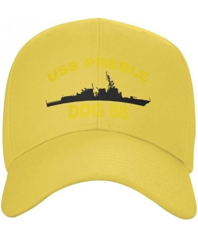 USS Preble DDG 88 Flag Denim Hats Baseball Caps Fisherman's hat Knitted hat Yellow $17.56 Baseball Caps