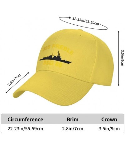 USS Preble DDG 88 Flag Denim Hats Baseball Caps Fisherman's hat Knitted hat Yellow $17.56 Baseball Caps