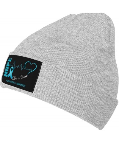 Hope for A Cure Agoraphobia Awareness Beanie Hat for Men Women Soft Cozy Skull Cap Winter Warm Knit Hats Gray $10.69 Skullies...