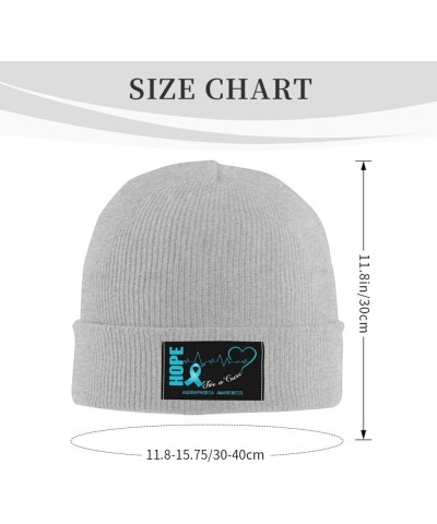 Hope for A Cure Agoraphobia Awareness Beanie Hat for Men Women Soft Cozy Skull Cap Winter Warm Knit Hats Gray $10.69 Skullies...