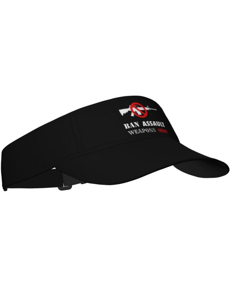 Sun Visors Stop Guns, Ban Assault Weapons Now Sunscreen Sport Baseball Empty Top for Women Men Black $10.35 Visors