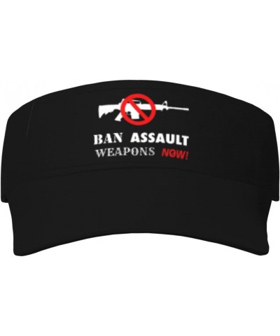 Sun Visors Stop Guns, Ban Assault Weapons Now Sunscreen Sport Baseball Empty Top for Women Men Black $10.35 Visors