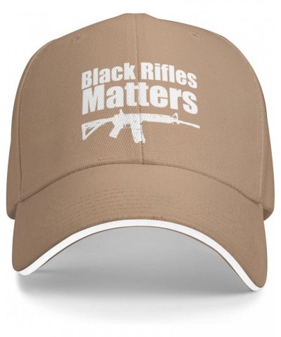 Black Rifles Matter Unisex Baseball Hat Vintage Trucker Hat Adjustable Natural $11.41 Baseball Caps