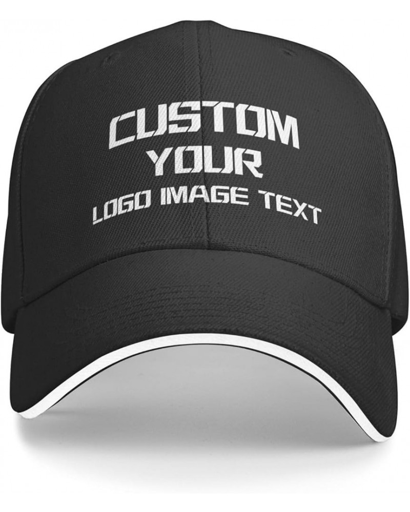 Custom Baseball Caps for Woman Man Design Your Own Images Personalized Hat Perfect for Sports Hiking Exercise Baseball Black ...