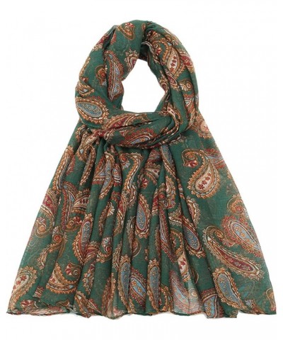 Flower Prints Scarf for Women Lightweight Fashion for Fall Winter Scarves Shawl Wrap Green $7.01 Scarves