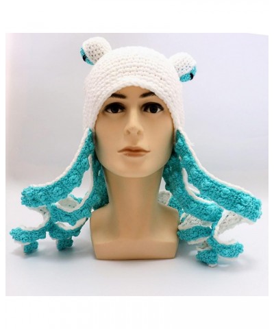 Classic Knitted Hats for Women Trendy Casual Hats Squid-Shaped Crochet Funny Octopus Hats Wool Cotton Blend for Party Play Sk...