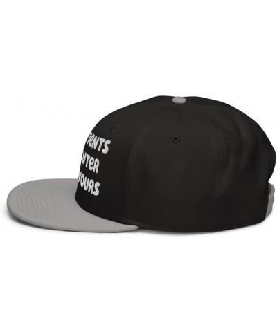 Vet Tech Snapback Hat, My Patients are Cuter Than Yours- Embroidery Gray / Black / Black $21.11 Baseball Caps