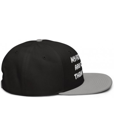 Vet Tech Snapback Hat, My Patients are Cuter Than Yours- Embroidery Gray / Black / Black $21.11 Baseball Caps