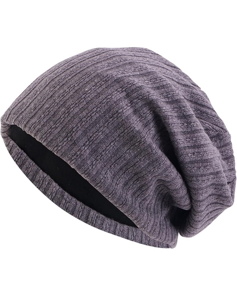 Womens Winter Double Layer Colorblocking Warm Mens and Womens Hats Fashion Couples Pullover Caps Curling Cold Dark Gray 3 $10...