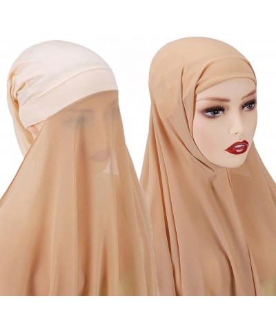 For Head Wrap Scarf Stretch Hijabs Islamic Headwear For Middle East Clothing Accessories Woman And Girls Musli B $10.18 Scarves