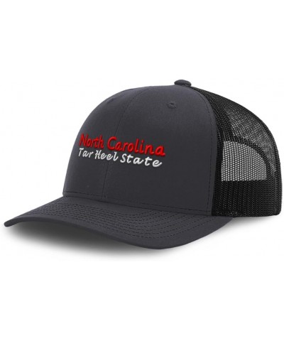 Trucker Hat Baseball Cap North Carolina Tar Heel State Cotton Dad Hats for Men & Women Dark Grey Black $11.96 Baseball Caps