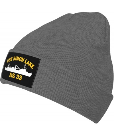 USS Simon Lake As 33 Men Knitted Caps Beanie Caps Deep Heather $11.99 Skullies & Beanies