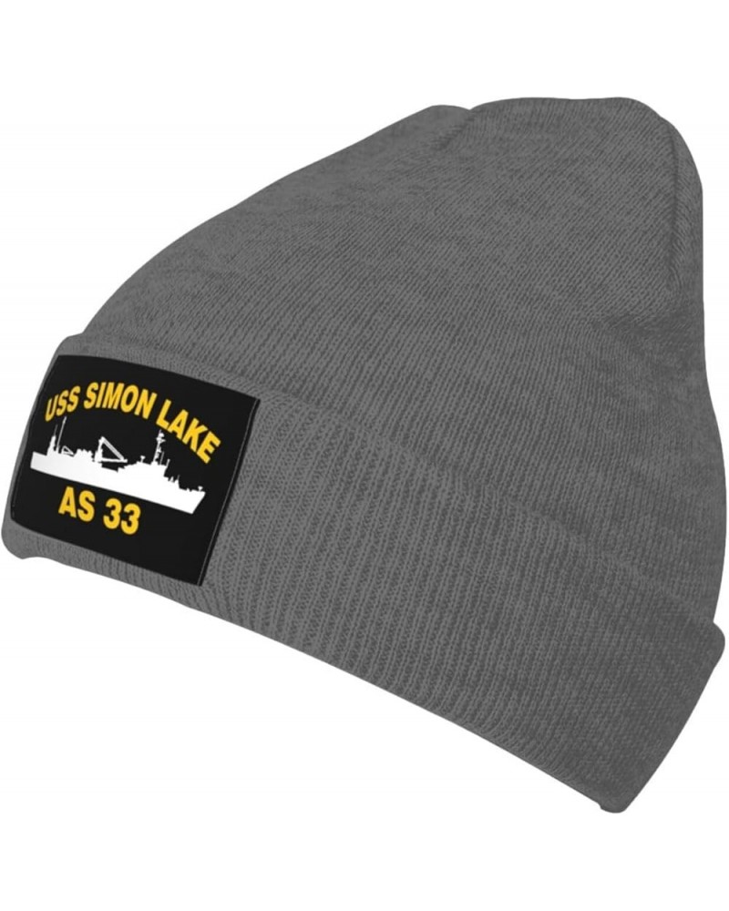 USS Simon Lake As 33 Men Knitted Caps Beanie Caps Deep Heather $11.99 Skullies & Beanies