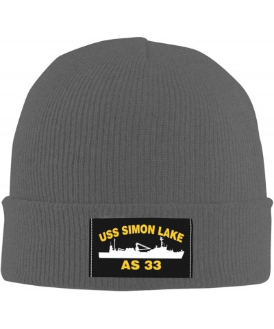 USS Simon Lake As 33 Men Knitted Caps Beanie Caps Deep Heather $11.99 Skullies & Beanies