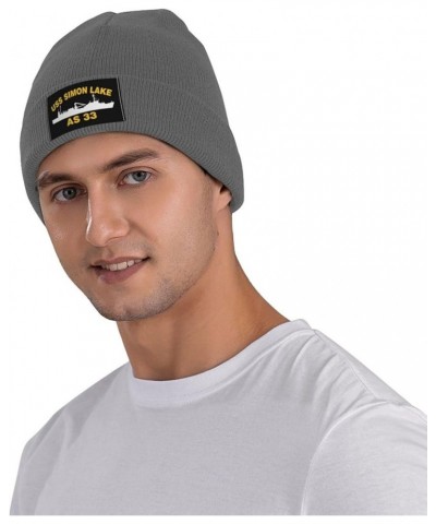 USS Simon Lake As 33 Men Knitted Caps Beanie Caps Deep Heather $11.99 Skullies & Beanies