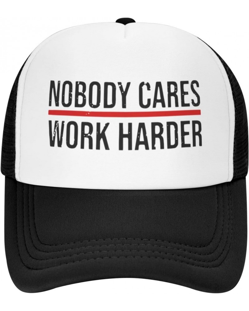 Nobody Cares Work Harder Workout Cares Motivation Gifts Black Womens Baseball Cap Men Cotton Outdoor Travel Headwear $11.01 B...