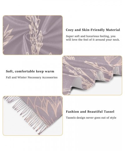 Rose Gold Elegant Floral Women's Wraps and Pashminas Large Soft Scarves for Evening Dress Wedding Winter Warm $12.18 Scarves